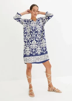 Tunika-Kleid aus fließender Viskose