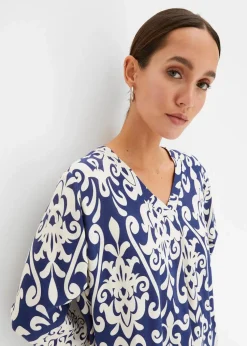 Tunika-Kleid aus fließender Viskose