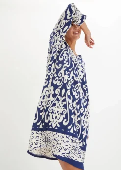 Tunika-Kleid aus fließender Viskose