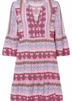 Tunika-Kleid aus fließender Viskose