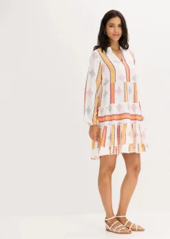 Tunika-Kleid aus fließender Viskose