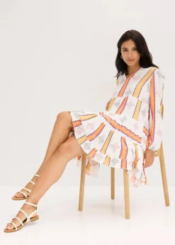 Tunika-Kleid aus fließender Viskose