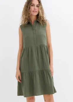 Tunika-Kleid aus luftigem Musselin