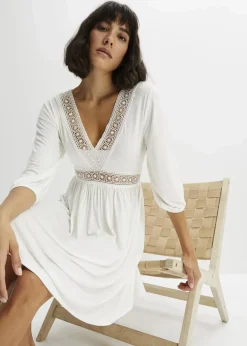 Tunika-Kleid aus softem Viskose-Mix