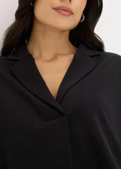 Tunika-Shirt aus fließendem Viskose-Piqué