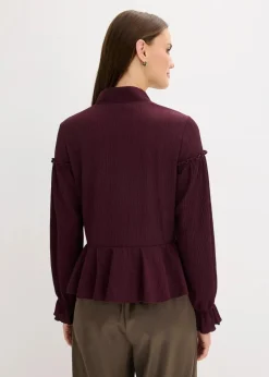 Tunika-Shirt aus strukturiertem Jersey