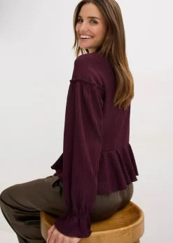 Tunika-Shirt aus strukturiertem Jersey