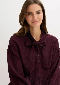 Tunika-Shirt aus strukturiertem Jersey