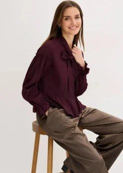 Tunika-Shirt aus strukturiertem Jersey