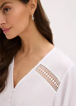Tunika-Shirt mit Spitze