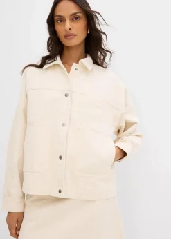 Twill-Jacke aus reiner Baumwolle