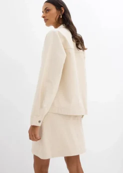 Twill-Jacke aus reiner Baumwolle