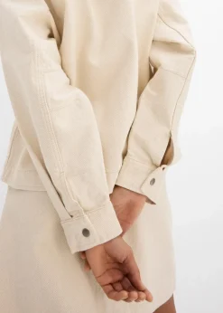 Twill-Jacke aus reiner Baumwolle