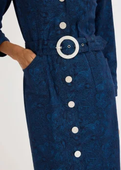 Twillkleid mit Gürtel (2-tlg.-Set)