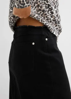 Twill-Rock mit Fransen