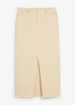 Twill-Rock mit Fransen