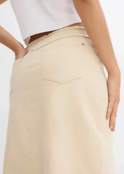 Twill-Rock mit Fransen