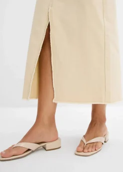 Twill-Rock mit Fransen