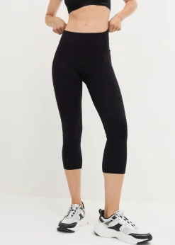 Ultrasofte Sport-Leggings mit seitlichen Taschen, Capri-Länge