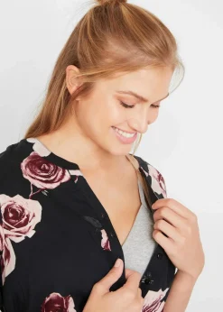 Umstands- und Stillblusenkleid aus fließender Viskose