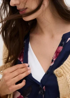 Umstands- und Stillblusenkleid aus fließender Viskose