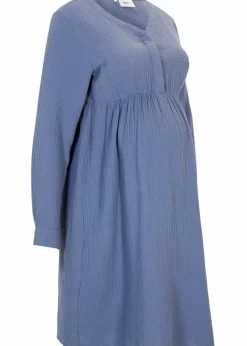Umstands- und Stillkleid aus Baumwoll-Musselin