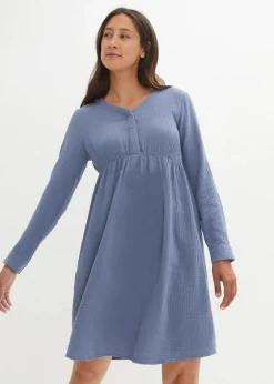 Umstands- und Stillkleid aus Baumwoll-Musselin