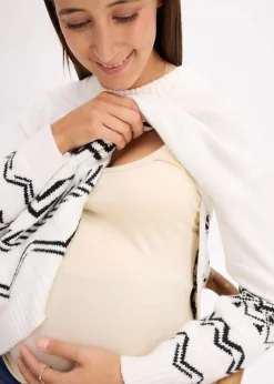 Umstands- und Stillpullover aus Baumwollmischgewebe