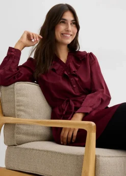 Umstands-Bluse aus weichem Satin