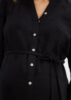 Umstandsblusenkleid aus weichem Baumwoll-Musselin