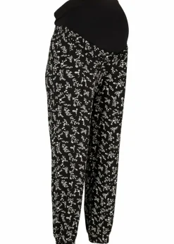 Umstandshose mit verspieltem Druck aus Viskose-Mix, Loose Fit