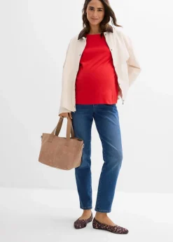 Umstandsjeans, knöchelfrei, Straight