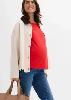 Umstandsjeans, knöchelfrei, Straight