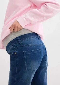 Umstandsjeans-Bermuda im Slim Fit