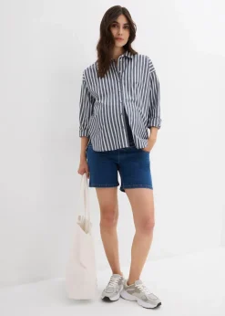 Umstandsjeansshorts aus Baumwoll- Stretchdenim