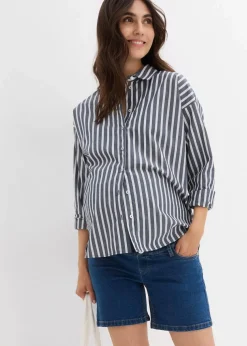 Umstandsjeansshorts aus Baumwoll- Stretchdenim