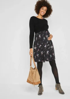 Umstandskleid aus Strick und Viskose