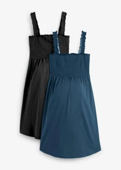 Umstandskleider aus Bio-Baumwolle (2er Pack)