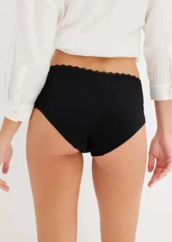 Umstandspanty mit Bio-Baumwolle und Spitze (3er Pack)