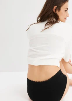 Umstandspanty mit Bio-Baumwolle und Spitze (3er Pack)