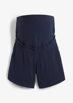 Umstandsshorts aus reinem Baumwoll-Musselin