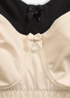 Ungepolsterter T-Shirt BH ohne Bügel mit Bio-Baumwolle (2er Pack)