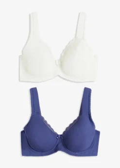 Unwattierter T-Shirt BH mit Bügel mit Bio-Baumwolle (2er Pack)