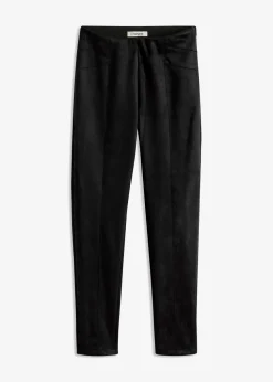 Velourlederimitat-Hose mit Bequembund