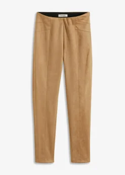 Velourlederimitat-Hose mit Bequembund