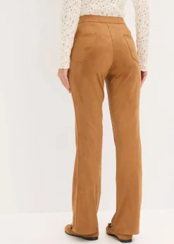 Velourslederimitat Flared Hose