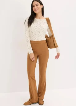 Velourslederimitat Flared Hose