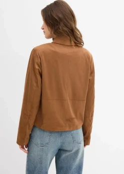 Velourslederimitat-Jacke