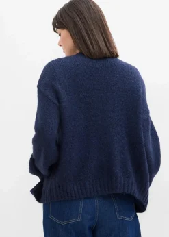 Verkürzte Oversize Grobstrickjacke