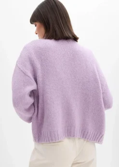 Verkürzte Oversize Grobstrickjacke